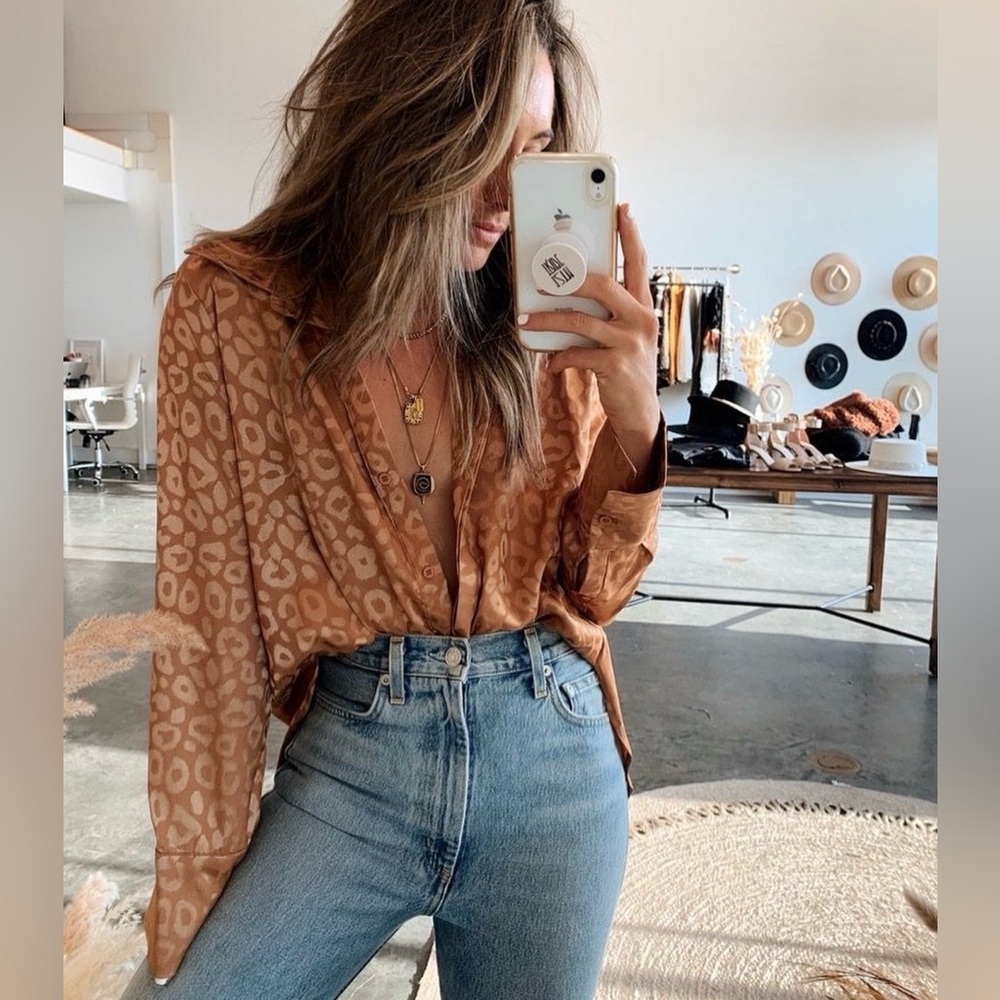 12th Tribe Gold Rush Cheetah Top